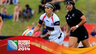 HIGHLIGHTS New Zealand 343 USA at Womens Rugby World Cup [upl. by Kennith]