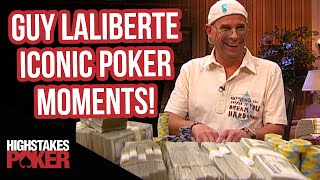 High Stakes Poker Iconic Guy Laliberte Moments [upl. by Yrtnej]