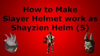 How to Make Shayzien Slayer Helmet in OSRS [upl. by Hairym]