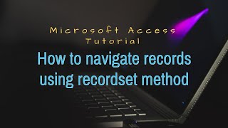 Microsoft Access  How to navigate records using recordset method [upl. by Lettie265]