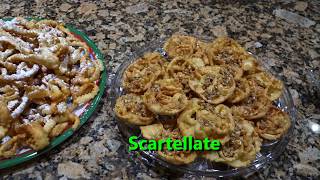 Italian Grandma Makes Christmas Cookies Scartellate Struffoli amp Crostoli [upl. by Rebmit]