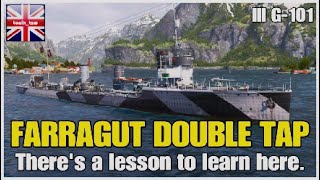 WoWsLegends  Farragut Double Tap  A Lesson To Learn [upl. by Asha]