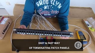 Terminating Patch Panel  How to do it fast and easy [upl. by Ecyor]