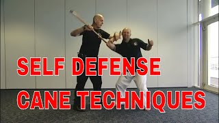 SELF DEFENSE CANE TECHNIQUES Masterclass [upl. by Atinahc]