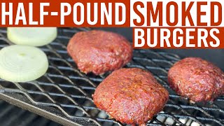 Half Pound Smoked Burgers on The Yoder YS640s Pellet Grill [upl. by Brittni]