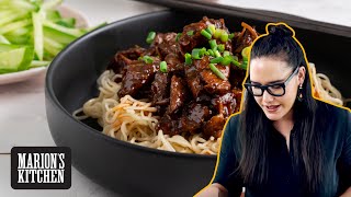 Chinese Sticky Beef Noodles  Marions Kitchen [upl. by Sand503]