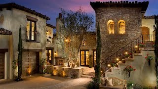 Charming Italian Style Home Inspired by a Tuscan Farm House Village  Mediterranean Architecture [upl. by Notgnillew]