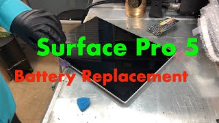 Microsoft Surface Pro 5 or 6 Battery Replacement Disassemble steps [upl. by Nuyh]