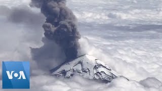 Breathtaking Aerial View of Mexico’s Popocatepetl Volcano [upl. by Cavit]