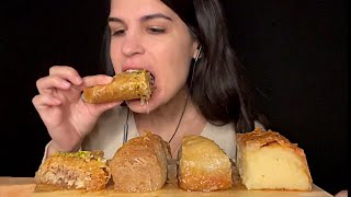 ASMR  BAKLAVA amp MORE SYRUPY DESSERTS  EATING SOUNDS  MUKBANG [upl. by Celene668]