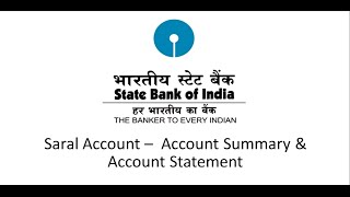 SBI Corporate Internet Banking Saral  Account Summary amp Account Statement [upl. by Annazus]