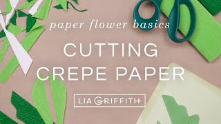 Crepe Paper Flower Basics  Cutting Crepe Paper [upl. by Ylicic]