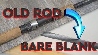 How to restore an old fishing rod Stripping the rod to bare blank  Powered by Rodbuildingshopcom [upl. by Eniawtna]