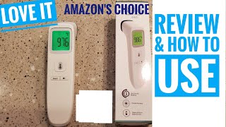 Forehead Touchless Thermometer REVIEW amp How To Use GoodBaby [upl. by Nuawd]