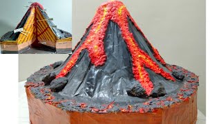 How To Make Volcano Model For School Project  Inside Of Volcano  Simple And Easy Projects [upl. by Syl291]