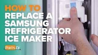 How to replace the ice maker part  DA9713718C in Samsung refrigerator [upl. by Anairad]