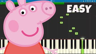 Peppa Pig Theme Song  EASY Piano Tutorial [upl. by Lebyram]