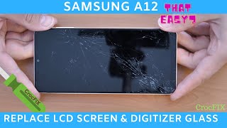 Samsung A12 A125 LCD Repair amp Replacement tutorial by CrocFIX [upl. by Caplan651]