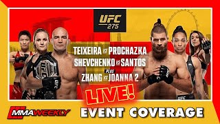 UFC 275 Teixeira vs Procházka  LIVE COVERAGE [upl. by Odetta626]