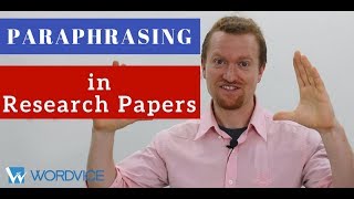 How to Paraphrase in Research Papers APA AMA [upl. by Anirehc]