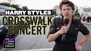 Harry Styles Performs a Crosswalk Concert [upl. by Cindy259]