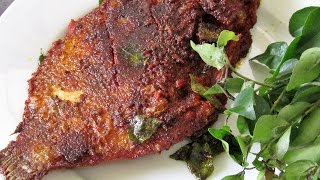 Karimeen Fry Kerala Style  Pearl Spot Fry  Nisa Homey [upl. by Uzzi981]