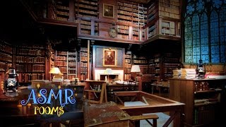 Harry Potter Inspired ASMR  Hogwarts Library  3D soundscape white noise  Ambience and Animation [upl. by Tamar]