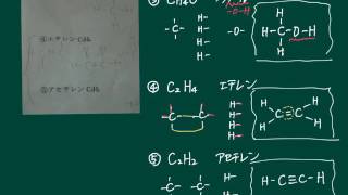 化学 構造式 メタノール、エチレン、アセチレン [upl. by Fogarty]