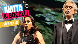 ANITTA E ANDREA BOCELLI  VIVO PER LEI EM SÃO PAULO [upl. by Bandler]