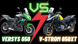 Kawasaki Versys 650 Vs Suzuki VStrom 650XT  650CC Adventure Bike Shootout [upl. by Areik]