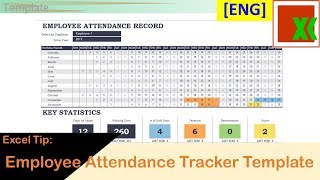 ENG Employee Attendance Tracker Template  Free Excel Template by Microsoft [upl. by Isacco]