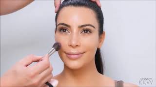 Kim Kardashian  The Perfect Makeup Routine  Complete Foundation Contour and Highlight Tutorial [upl. by Annavoeg]