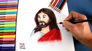 Cómo dibujar a JESÚS paso a paso fácil  How to draw Jesus Holy Week [upl. by Ciel]