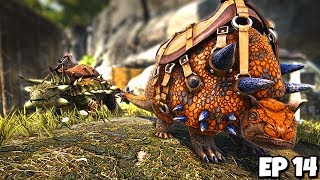 Taming the ANKYLO and DOEDICURUS Harvesting Combo  ARK Survival Evolved Jurassic Modded 14 [upl. by Dosh]