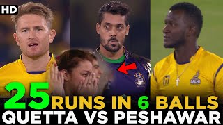 Quetta Need 25 Runs in 6 Balls  Most Shocking Match in HBL PSL History  Quetta vs Peshawar  MB2A [upl. by Ymij]