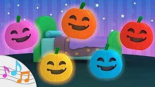 🎃 Pumpkin song 🎃 Five little jumping on the bed  Nursery rhymes for kids [upl. by Nuahsed]