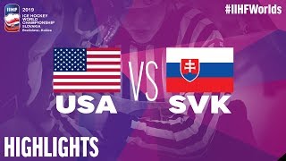 USA vs Slovakia  Highlights  2019 IIHF Ice Hockey World Championship [upl. by Ahsenev]