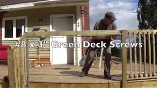 DIY Deck Part 12  Attaching Railing amp Balusters [upl. by Ateuqal]