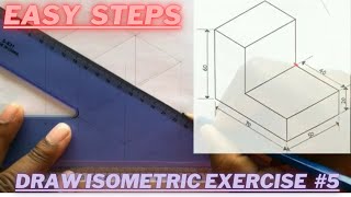 How to draw an Isometric Projection  Exercise 5 Beginners [upl. by Lidaa]