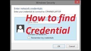 How to find credential  Enter Your Credential to connect  Windows credential  Web Credential [upl. by Enitsuga]