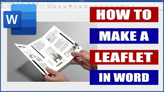 How to make a Leaflet in Word  Microsoft Word Tutorials [upl. by Aiyram]