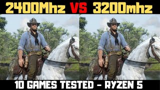 Ram DDR4 2400 Vs 3200 Mhz Gaming Test In 10 Games [upl. by Bryn]