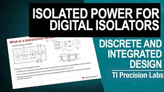 Isolated power for digital isolators [upl. by Atinnor]