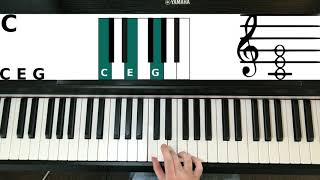 How To Play C Chord On Piano [upl. by Esilegna]