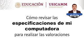 Cómo revisar las especificaciones de mi computadora [upl. by Yticilef90]