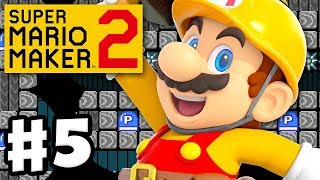 Super Mario Maker 2  Gameplay Walkthrough Part 5  Spooky P Switch Puzzle Nintendo Switch [upl. by Aduh324]