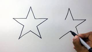 Como hacer Estrellas FACIL 👈⭐⭐How to draw and color stars ⭐⭐ [upl. by Innep]