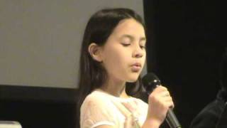 Natalie 10 años canta quotLa Via Dolorosaquot en Español [upl. by Arahas]