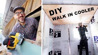 DIY Walk in COOLER BUILD Insulating walls [upl. by Isabel]