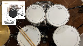 Pearl Roadshow Drumset with REMO Pinstripe drumheads [upl. by Akemrej]